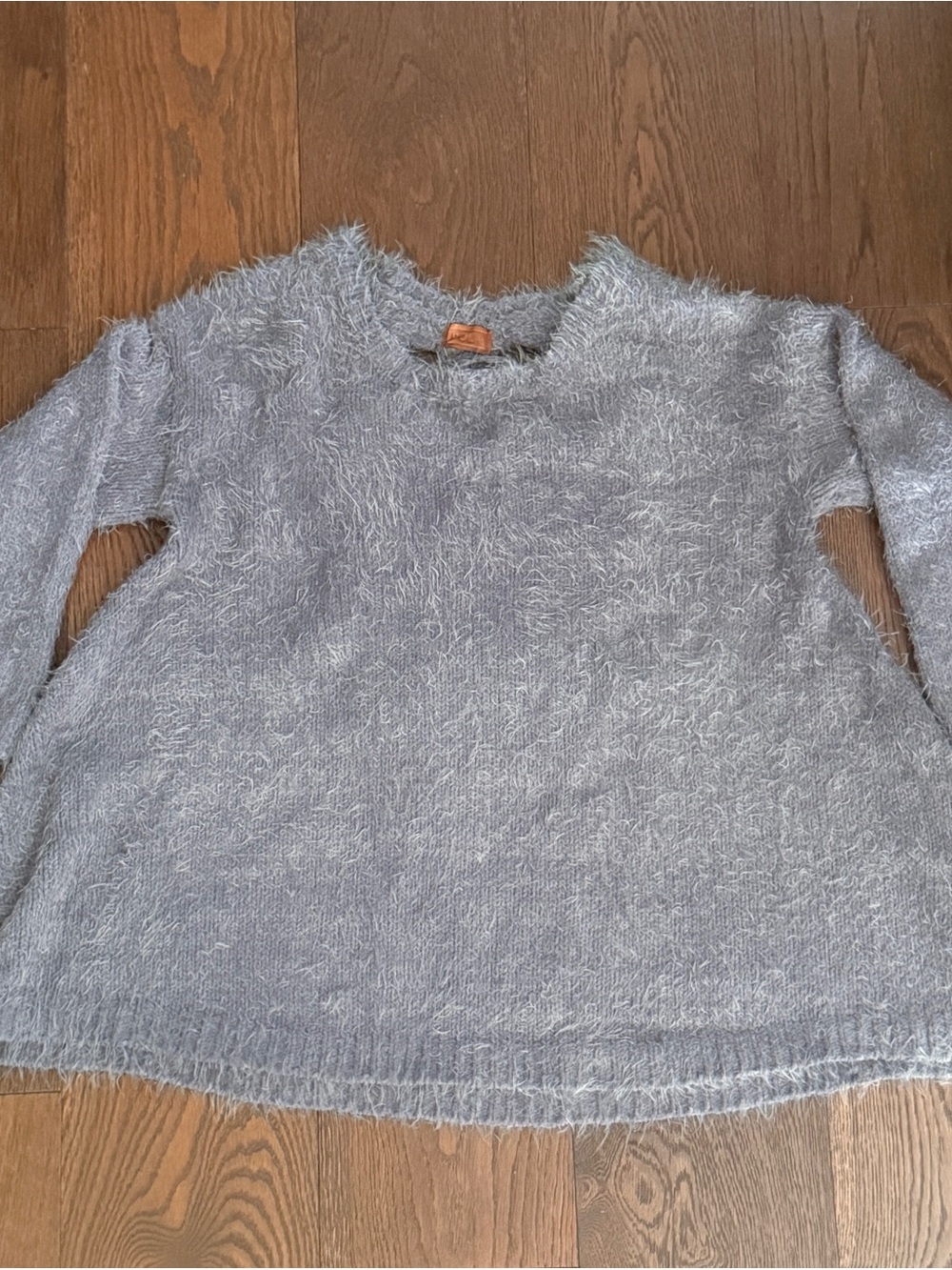 Polo by Ralph Lauren Fuzzy Crewneck Sweater with braided open back - Light Gray